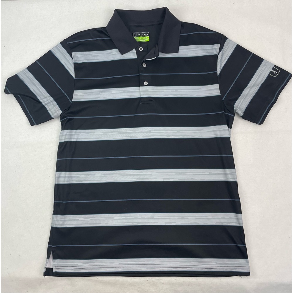 Mens Size Large PGA Tour Pro Series Athletic Fit Collar Polo Golf T Shirt